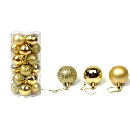 24PCS/Pack Christmas Tree Xmas Balls Decorations Baubles Party Wedding Ornament - Aimall