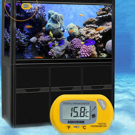 Aquarium Thermometer LCD Digital Aquarium Fish Tank Water Temperature Marine - Aimall