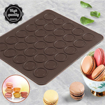 30 Cavities Macaroon Baking Tray Non Stick Mould Silicone Macaron Sheet Mat Au - Aimall