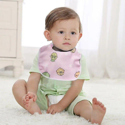 3X Baby Bibs Set Waterproof 100% Cotton Soft Kid Boy Girl Gift Adjustable 0-1yr - Aimall