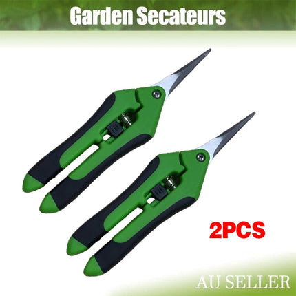 2Pcs Pruning Shears Plant Scissors Trim Trees Snips Branch Garden Secateurs Tool