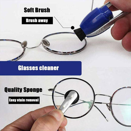 Portable Best Eyeglass Sunglass All In One Glasses Lens Cleaner Brush Hot Au