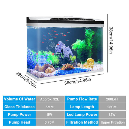 Intelligent Desktop Fish Tank Small Aquarium for Living Room Household Use
