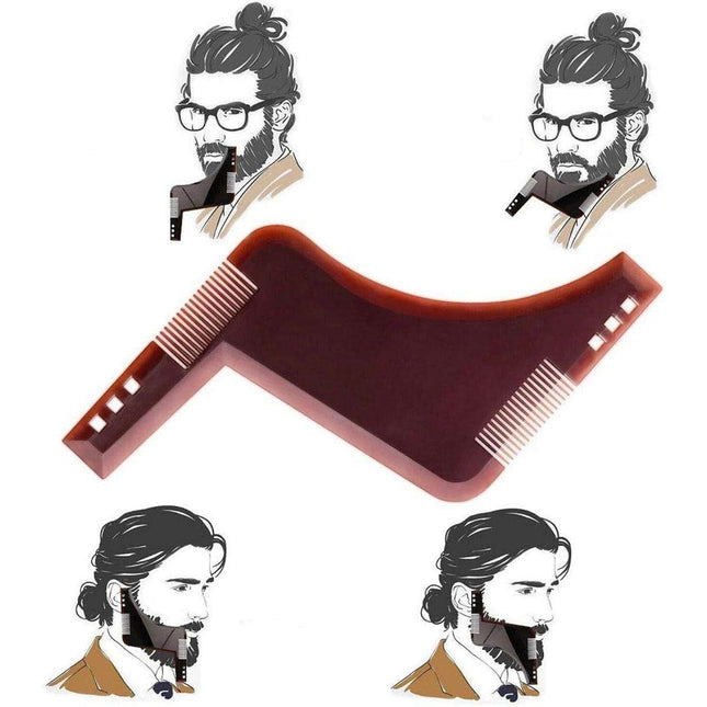 Beard Styling Shaping Template Comb Barber Tool Symmetry Trimming Shaper Stencil