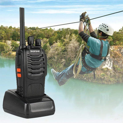2~6X Bf-88E Two Way Radio Walkie Talkie Uhf 400-470Mhz Handheld + Earbuds - Aimall