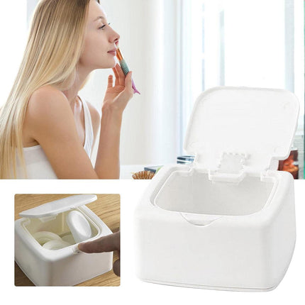 Small Plastic Desktop Storage Box with Lid Organizer Bucket for Office Home Use