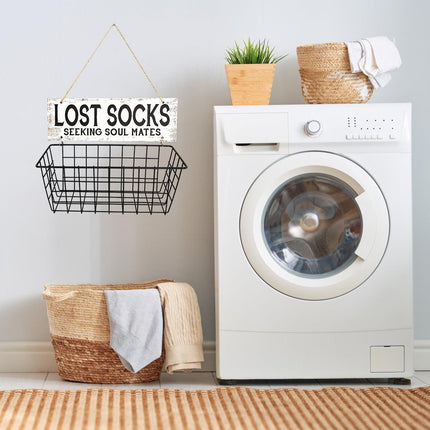 Laundry Room Sock Storage Shelf Wall Decor Organizer for Socks and Accessories
