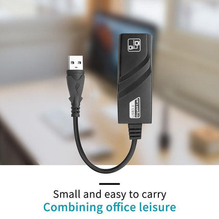 New USB 3.0 to Gigabit RJ45 Ethernet LAN Adapter 1000Mbps for PC Laptop Mac - Aimall