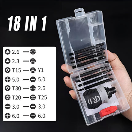 Ratchet Screwdriver Set with Sleeve Dual Head Screwdriver Expansion Cross Bits