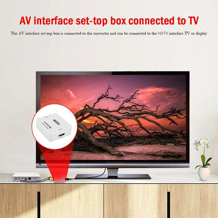 AV2HDMI Composite AV CVBS 3RCA to HDMI 1080p Converter Adapter Video Upscaler HD - Aimall