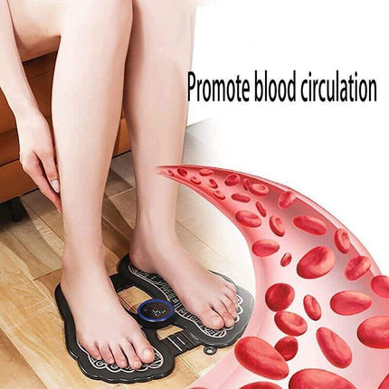 Black Rechargeable Ems Bioelectric Acupoints Massager Mat Foot Stimulator Au