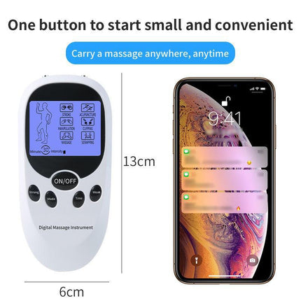 Body Relaxation Pulse Massager with Electro Pads Portable Device