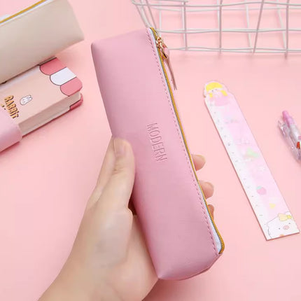 4PCS PU Leather Pen Pencil Case Makeup Cosmetic Bag Portable Storage Pouch AU