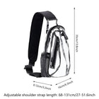 Transparent Chest Bag Outdoor Sports Crossbody Satchel Travel Gym Storage Bag