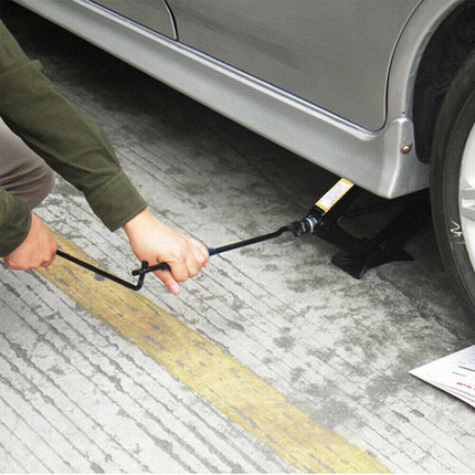 2 Ton Scissor Jack Car Van Wind Up Tyre Lift Chrome Crank Handle Emergency Tool