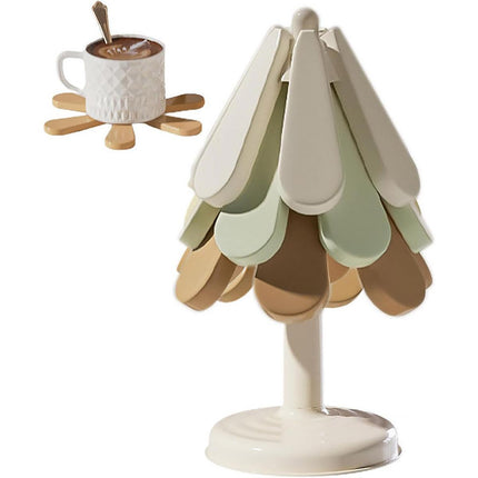 Christmas Tree Folding Coasters High Temperature Insulated Anti-Scald Mats