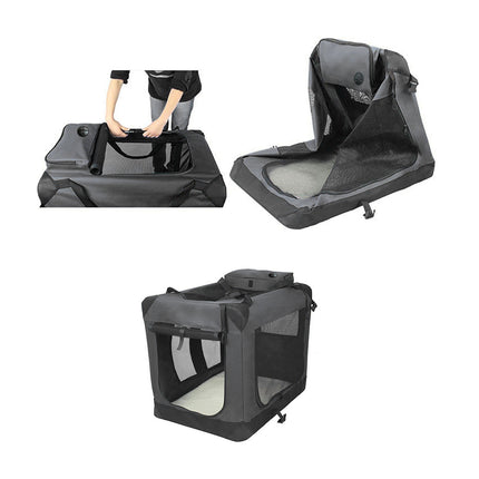 Foldable Pet Carrier Soft Crate Dog Cat Travel Kennel Portable Cage Large Size