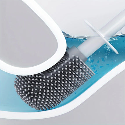 Silicone Toilet Brush Bathroom Cleaning Tool Household Toilet Brush Holder Set