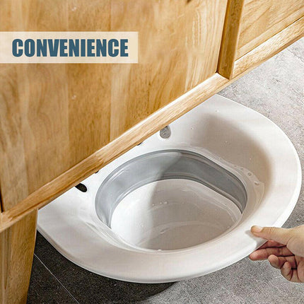 Foldable Toilet Sitz Bath Basin for Personal Hygiene and Daily Cleaning Use