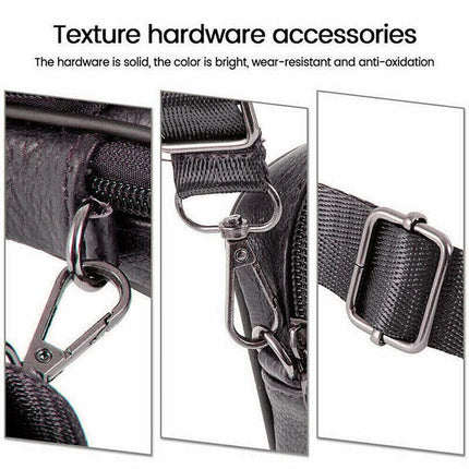 Crossbody Bags Leather Wallet Side Shoulder Messenger Handbag for Men