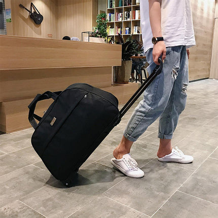 Wheeled Travel Duffle Trolley Bag Carry On Rolling Luggage Suitcase Tote Durable