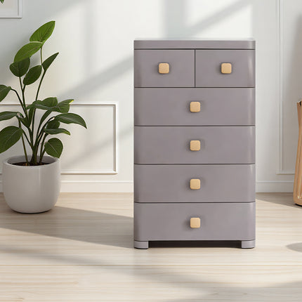 Plastic Multi Layer Drawer Cabinet Five Tier Bedroom Storage Organizer Space Saving