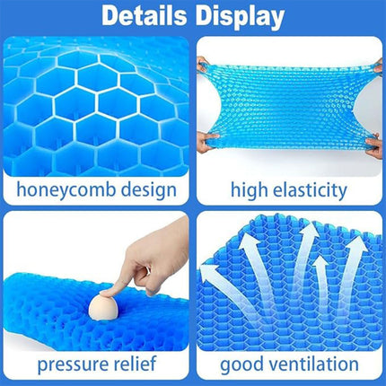 Office Seat Cushion Silicone Honeycomb Cooling Pad Breathable Pressure Relief
