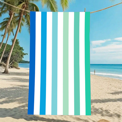 Beach Towel Striped Design Summer Bath Sheet Large Size Soft Quick Dry Blanket