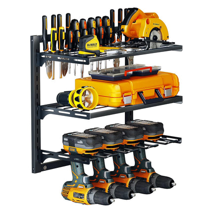 Wall Mounted Electric Drill Tool Rack Garage Screwdriver Storage Organizer