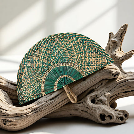 Creative Handwoven Fan for Home Decoration Summer Cooling Party Gift Portable