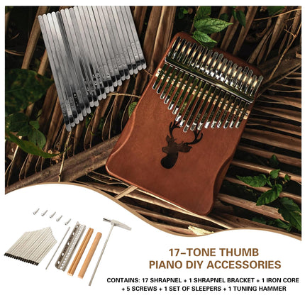 17-Tone Keyboard Set with Soundboard and Tuning Hammer for Musical Instrument