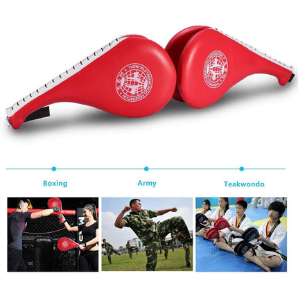 Taekwondo Kick Target 2PCS PU Foot Board Double Blade Training Pad 36 x 18cm