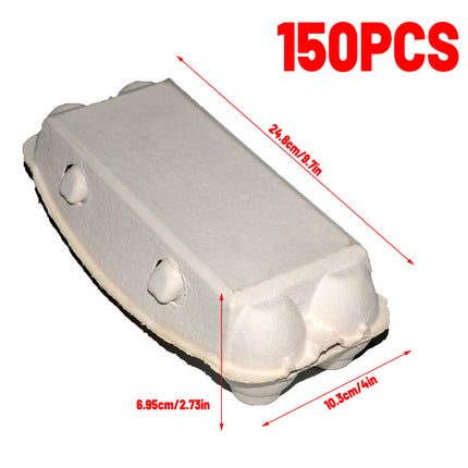 150PCS Paper Egg Tray 10 Slot Molded Pulp Leak-Proof for Egg Packaging Use