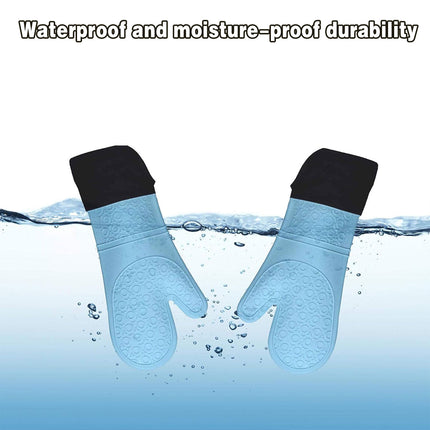 Kitchen Heat Resistant Gloves Pair Cooking Oven Mitts Baking BBQ Insulated Glove