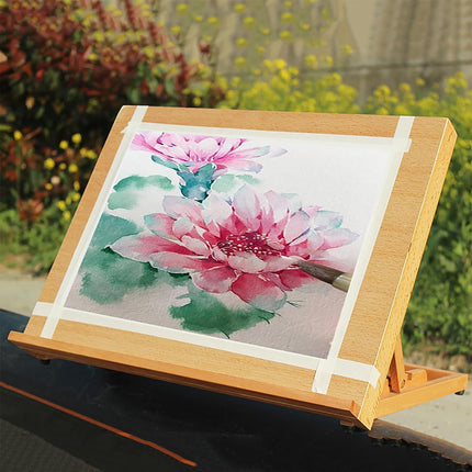 Tabletop Solid Wood Easel Wooden Display Stand Natural Wood Adjustable Durable