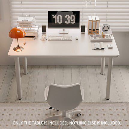 Compact Computer Desk White Study Table Home Office Workstation 100x60cm