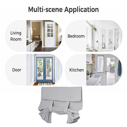 Self Adhesive Door Curtain with Velcro Blackout Thermal Privacy Shade