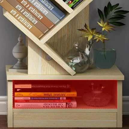 8 Shelf Tree Display Bookshelf Book Storage Rack Modern Bookcase for Home Office