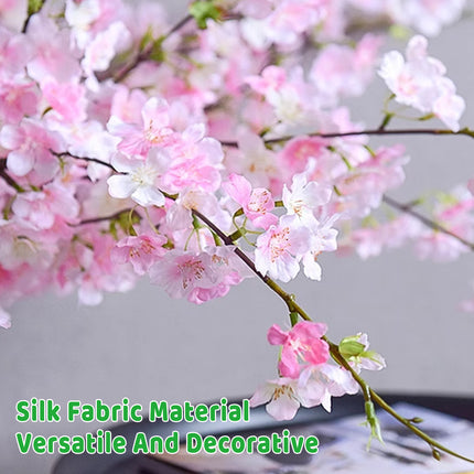 6PCS Artificial 4-Prong Cherry Blossom Branches Decorative for Home Vase Party