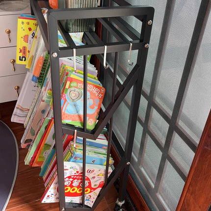 Multi layer Steel Storage Rack Rolling Mobile Shelf 3-Tier for Home Organization