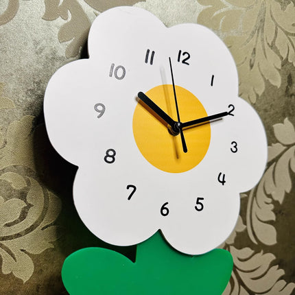 Flower Shape Wall Clock for Kitchen Living Room Bedroom Wall Decor Gift