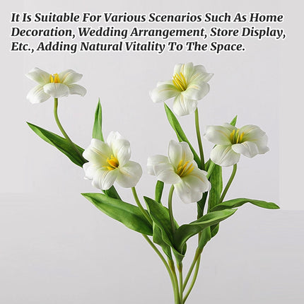 10PCS Artificial Tulip Realistic Fake Flowers for Home Office Wedding Decoration