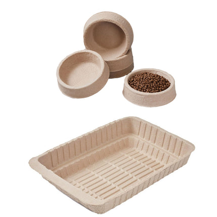 5/10PCS Portable Cat Litter Box Disposable Travel Pet Food Bowl Tray for Outdoor
