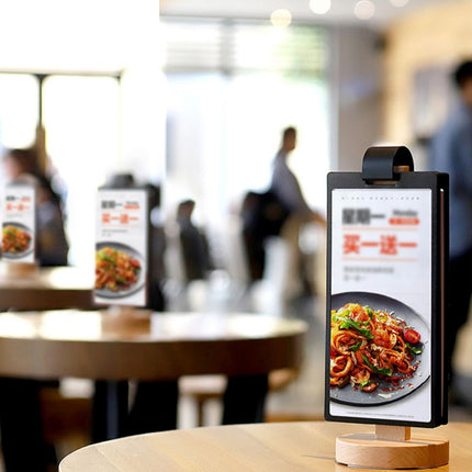 Wooden Tabletop Menu Holder Stand 20x10cm for Restaurant Cafe Bar Menu Display