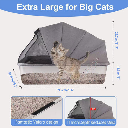 Cat Litter Box Covered Design Cloth Style Large Size Easy Clean Enclosed Toilet