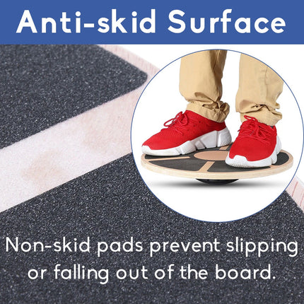 Sports Wooden Thickened Balance Board Fitness Balance Plate Anti-slip