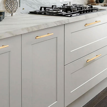Light Luxury Cabinet Handle Full Copper Gold Straight Knurled Drawer Door Pull