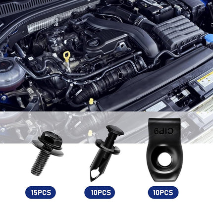 35PCS Auto Parts Screws Fender Bumper Fasteners Anti Rust Corrosion Resistant