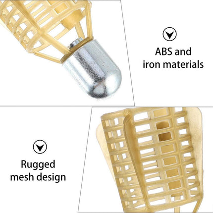 4PCS Fishing Bait Cage Nest Feeder Trap Durable Mesh Basket for Carp Fishing