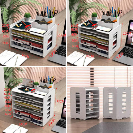Large Capacity Multi Layer Desktop File Storage Rack Office Document File Rack